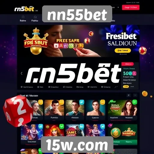 Navegação e design do site nn55bet